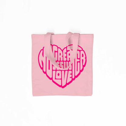 No Greater Love Tote Bag - Light Pink